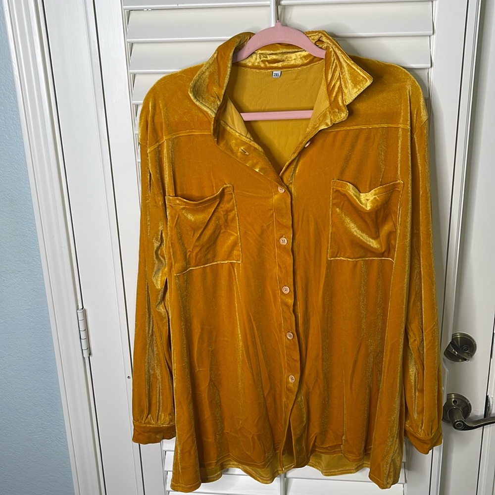 Crushed velevet top